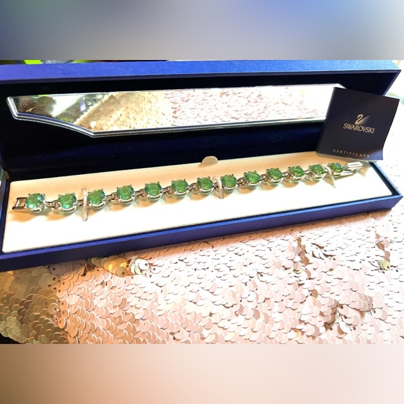 SWAROVSKI💥RARE~VINTAGE💥Signed Silver Linked Elegant Bracelet